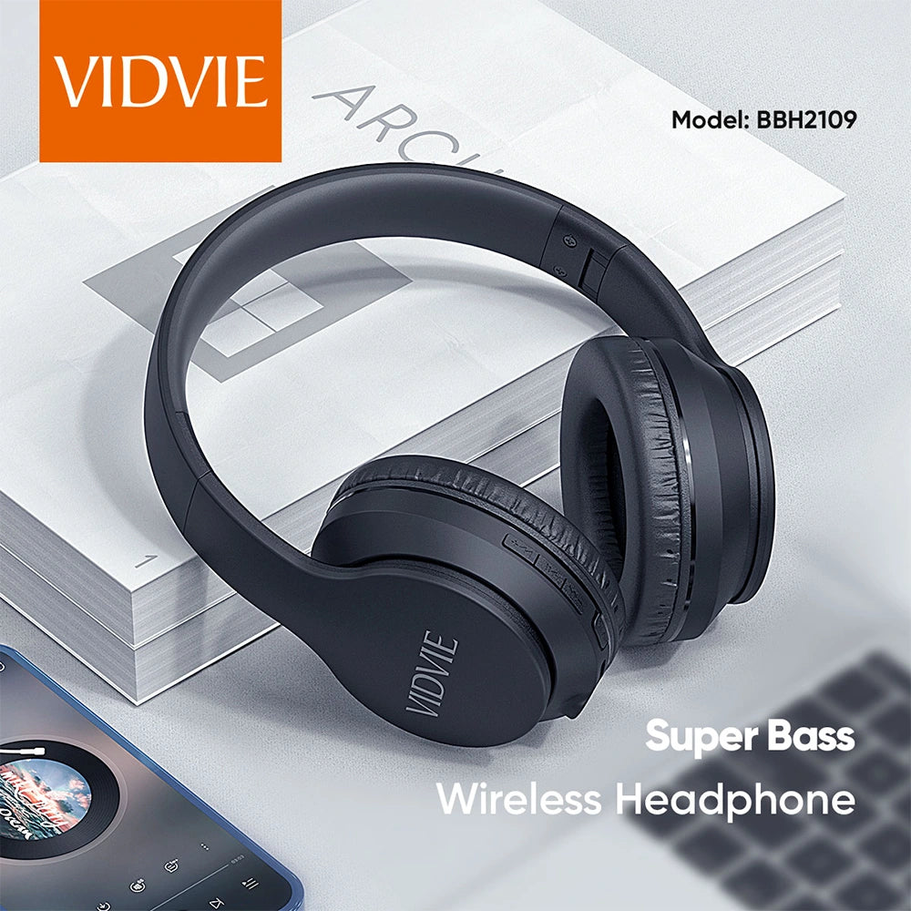 VIDVIE Bluetooth Foldable Bass Headphones