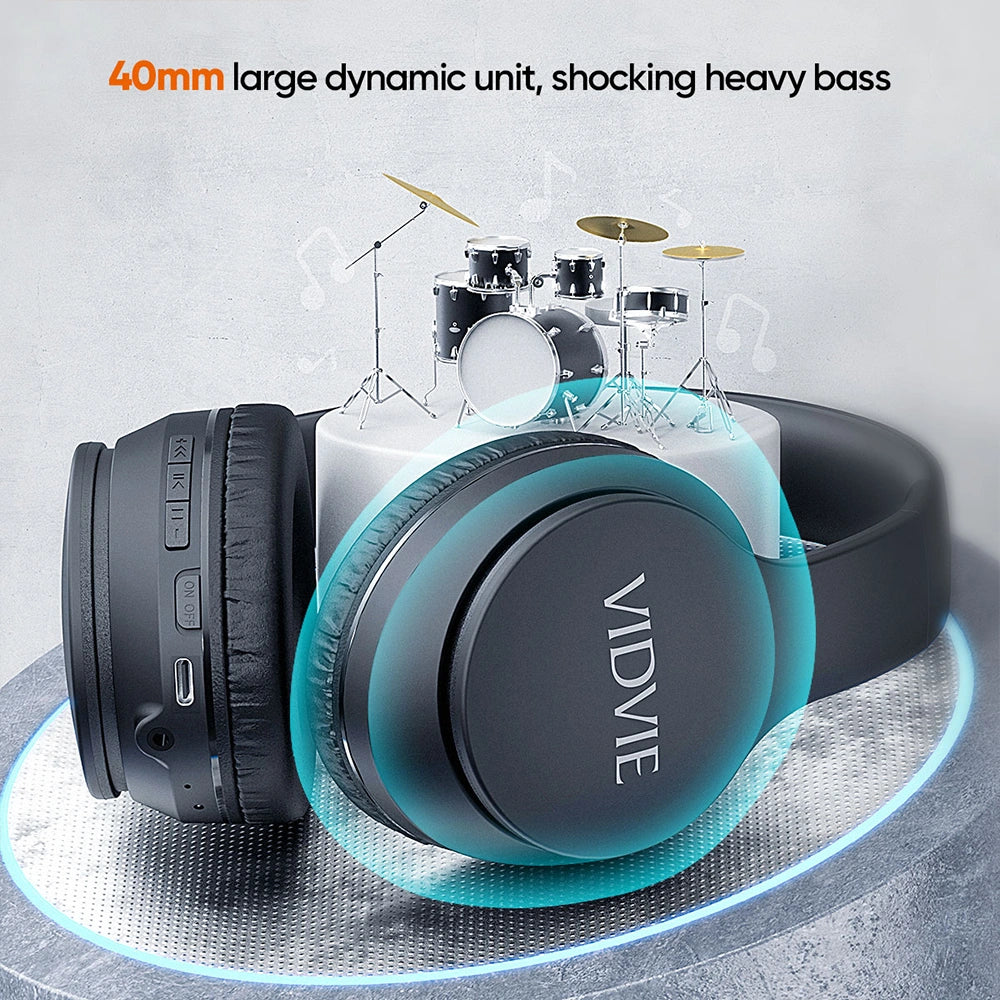 VIDVIE Bluetooth Foldable Bass Headphones