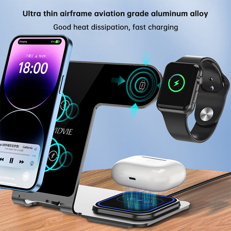 VIDVIE Magnetic Wireless Charging Station For Apple Series