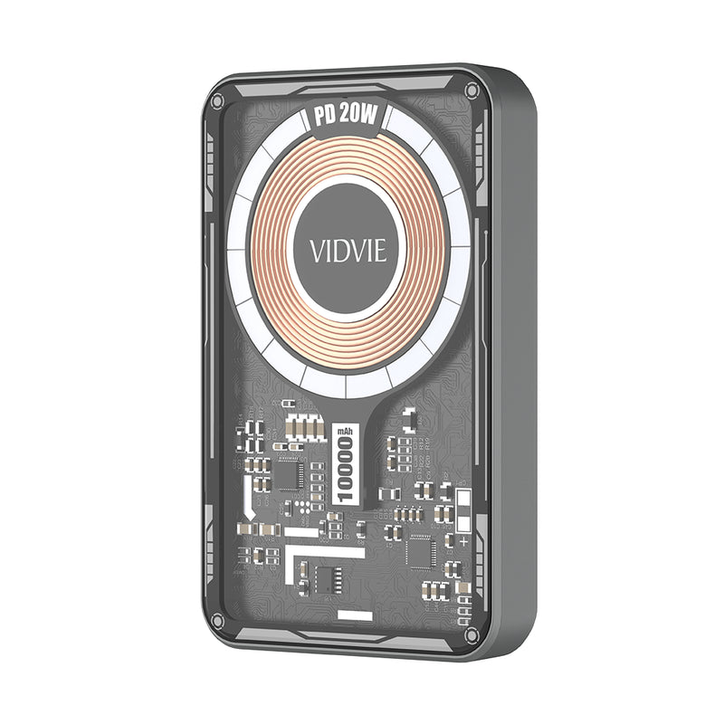 VIDVIE 10000MAH PD20W 15W Magnetic Wireless Charging Powerbank