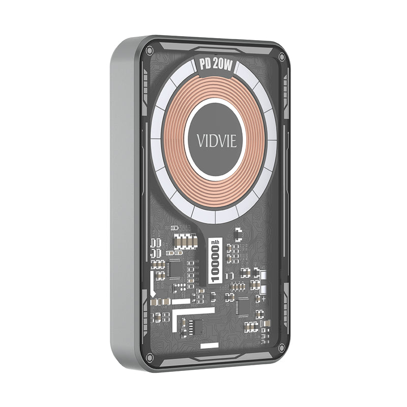 VIDVIE 10000MAH PD20W 15W Magnetic Wireless Charging Powerbank