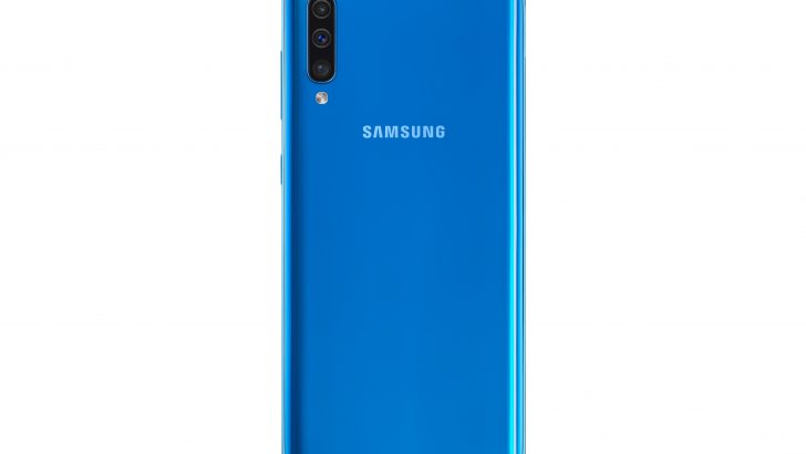 Samsung Galaxy A50 blue rear